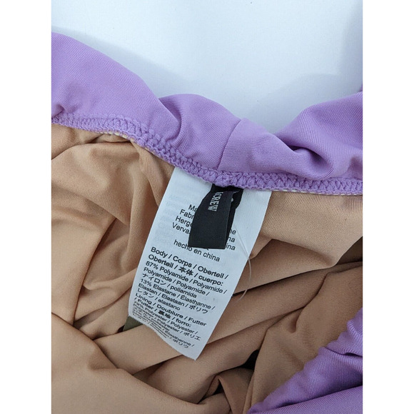NEW J Crew women SZ 20 Lavender Purple Ruffle Scoop High French Cut Swimsuit - Picture 4 of 7